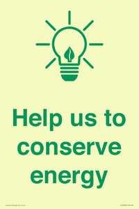 Help us to conserve energy 